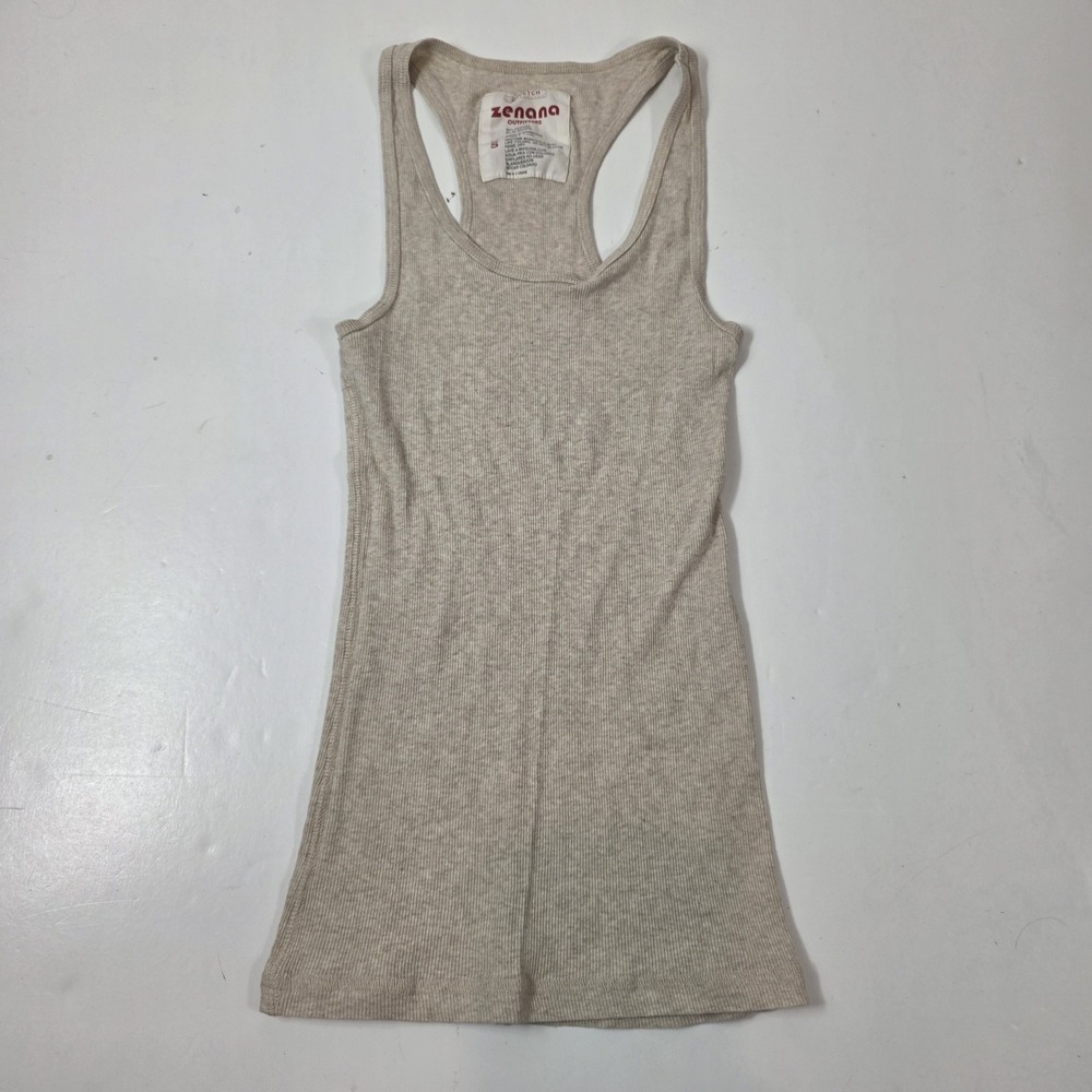 zenana outfitters women's ribbed tank stretch fitted small